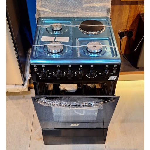 Starworth Standing Cooker 50x50cm 3g+1e Electric Oven BJ'S 60X60 3G+1E COOKER GREY ELEGANCE - Image 1