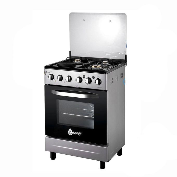 NUNIX 60 X60 NUNIX 60X60 3G+1E FREE STANDING COOKER WITH ELECTRIC OVEN KZ-660-3G1E - Image 1