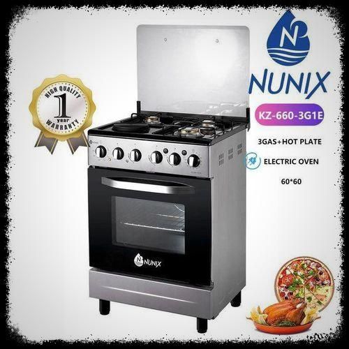 NUNIX 60 60 3+1 NUNIX KZ- 660 3G+1E 60*60 WITH ELECTRIC OVEN - Image 1