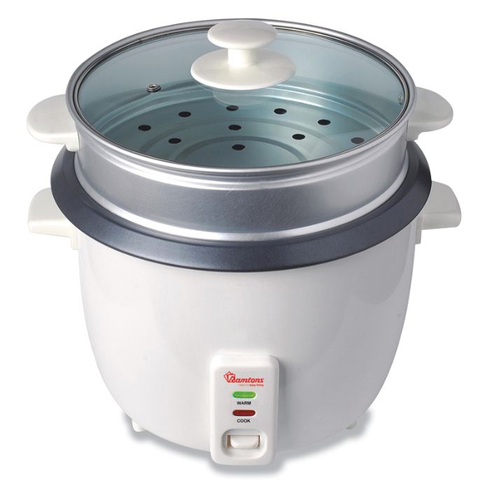 rm-289.jpeg_1 RAMTONS RICE COOKER+STEAMER 1.8 LITERS WHITE- RM/289 - Image 1