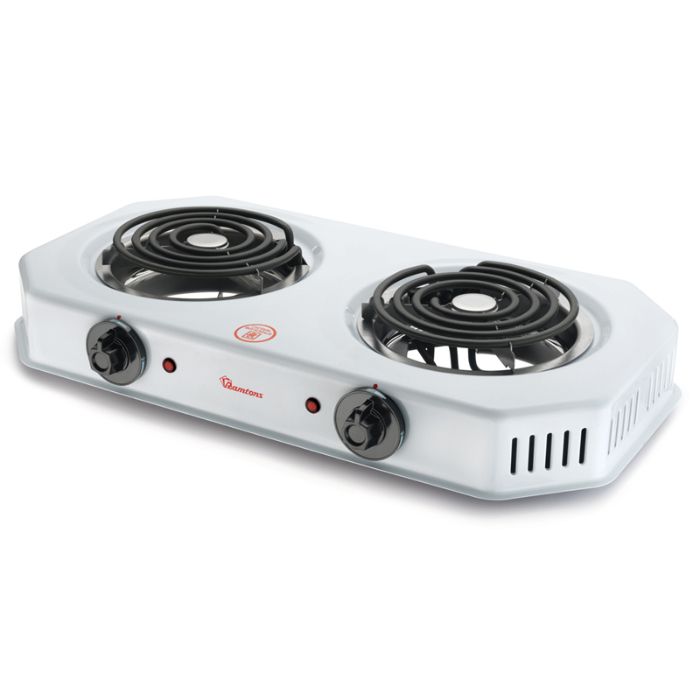 rm-SPIRAL PLATE COOKER 2 BURNER WHITE- RM 253 RAMTONS SPIRAL PLATE COOKER 2 BURNER WHITE- RM/253 - Image 1
